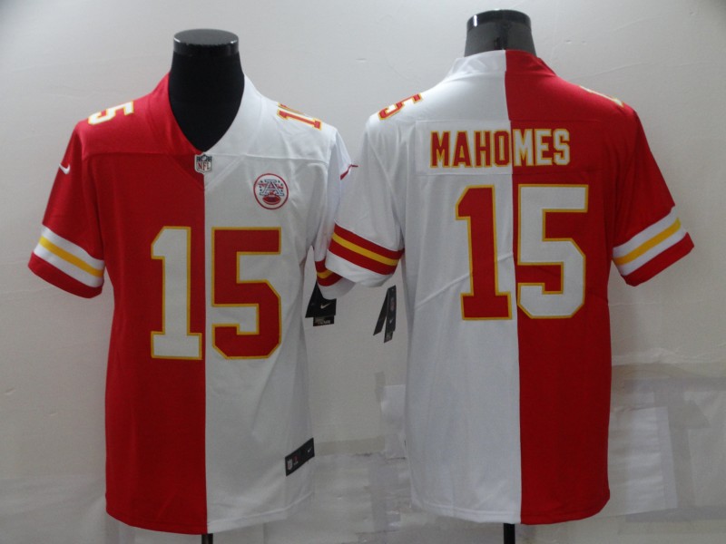 Men's Kansas City Chiefs Patrick Mahomes #15 Red/White Jersey
